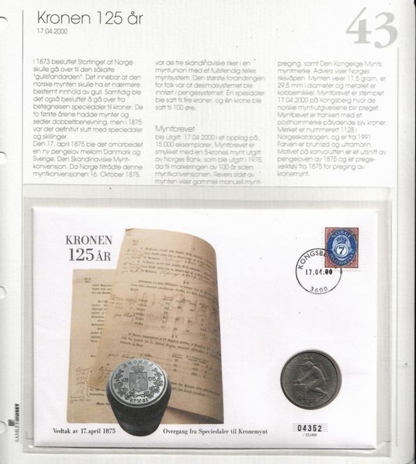 Hovedbilde Nr 43. Kronen 125 år.