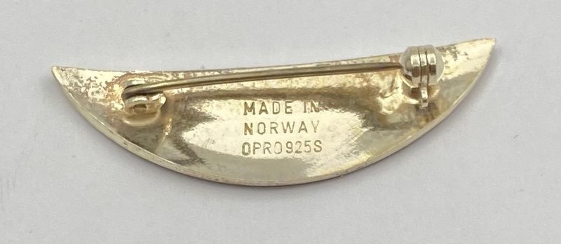 925 Sølv og Emalje brosje OPRO(Ole Petter Rask Olsen)