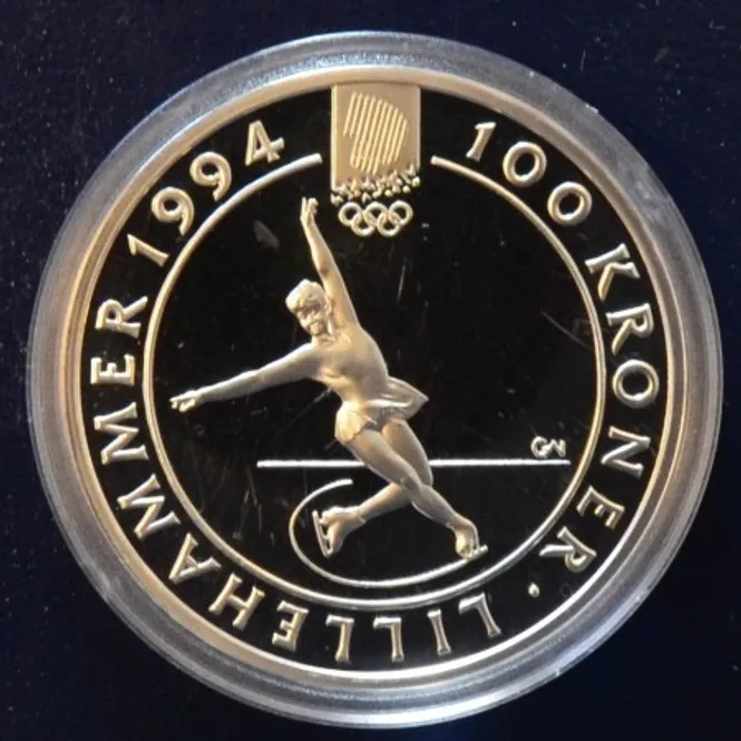 Hovedbilde 100 kr 1993 - Kunstløp