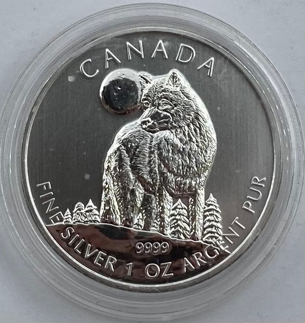 Hovedbilde Canada: 5 dollar - Elizabeth II. Tømmerulv. 1oz ...