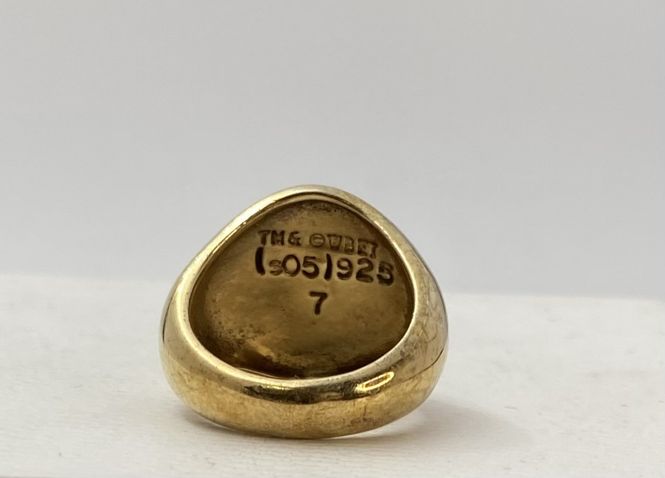 Hovedbilde Forgylt ring i 925 sølv.
