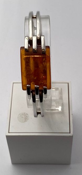 Hovedbilde Leddet armbånd 925S med Rav