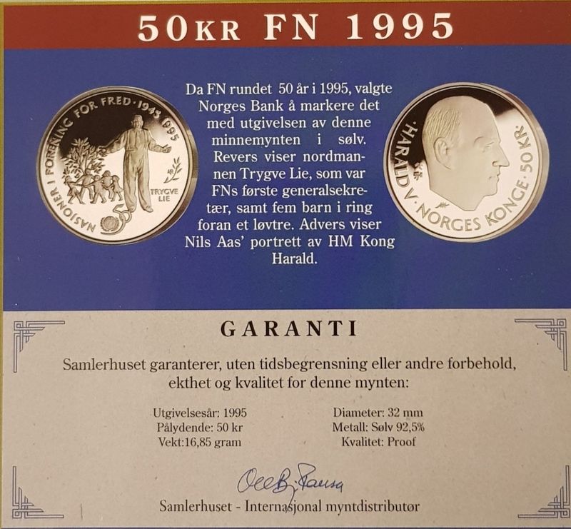 50 kr 1995 - FN i pappfolder.