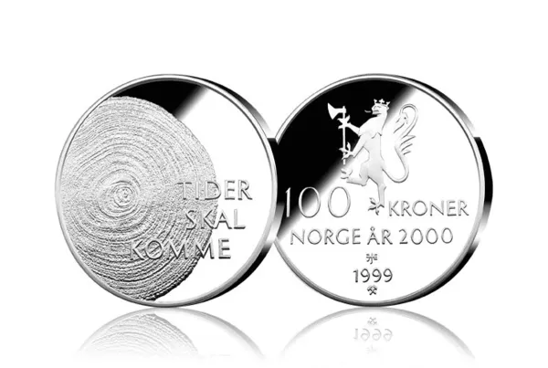 Hovedbilde 100 kr 1999 - Millennium med originalt etui og ...