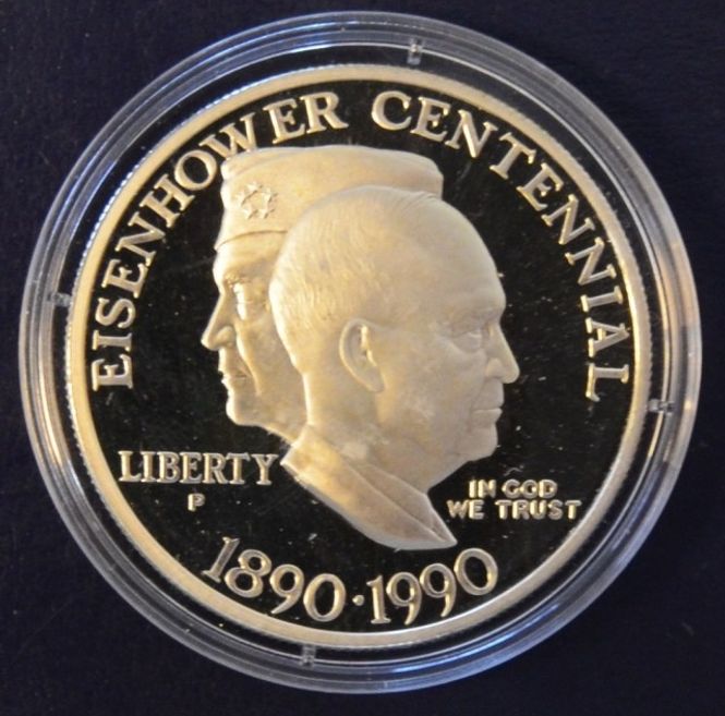 Hovedbilde 1 Dollar 1990: Eisenhower 100 år