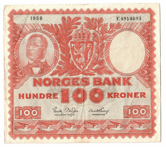 Hovedbilde 100 kr 1958 F.4914693 kv. 1/1-
