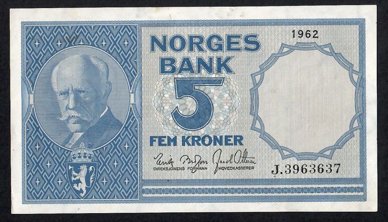 5 kr 1962 J. 3963637 Kv: 1+/01