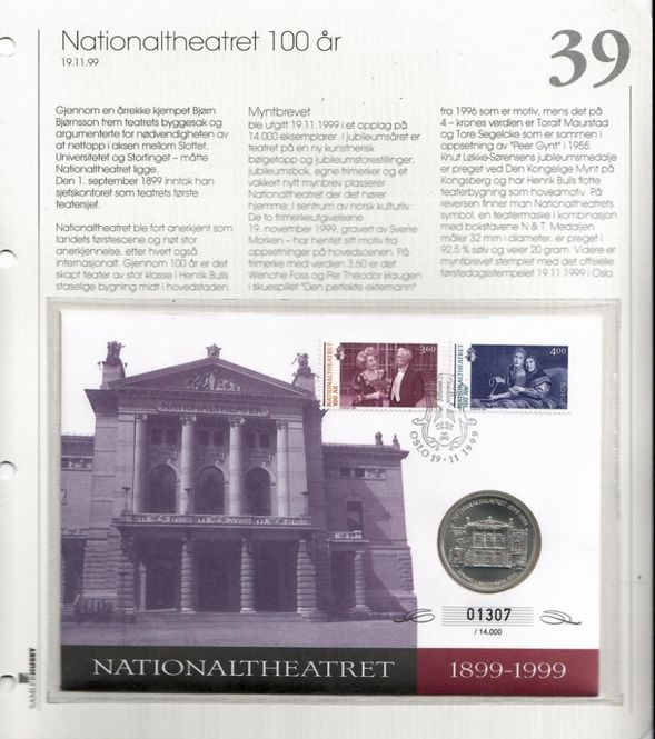 Hovedbilde Samlerhuset Nr 39. Nationaltheatret 100 år.