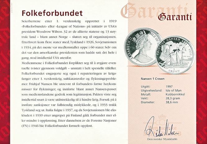 Hovedbilde Nansen 1 Crown - Årstall: 1997