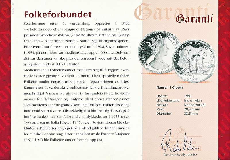 Nansen 1 Crown - Årstall: 1997