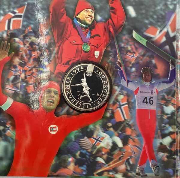 Hovedbilde 100 kr 1993 - Kunstløperske (i pappomslag)