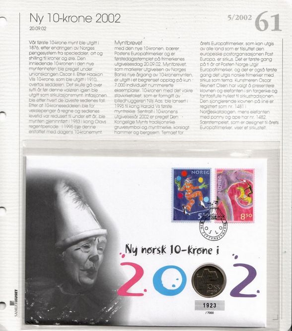 Hovedbilde Nr 61. Ny 10-krone 2002