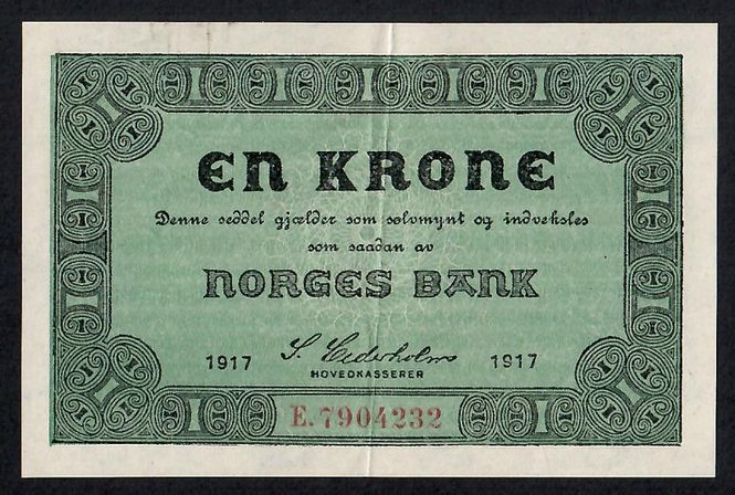 Hovedbilde 1 kr 1917 E. 7904232. Kv: 1+