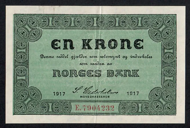 Hovedbilde 1 kr 1917 E. 7904232. Kv: 1+