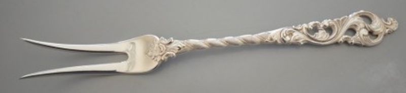 Dobbel rokokko: Anretningsgaffel 19,4 cm